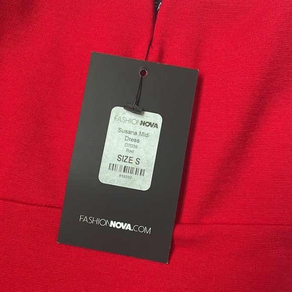 Red Midi Dress - Picture 6 of 6